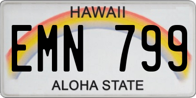 HI license plate EMN799