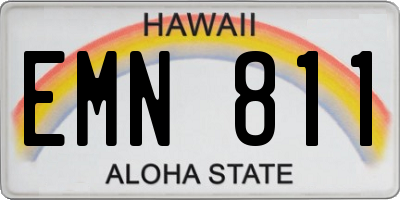 HI license plate EMN811