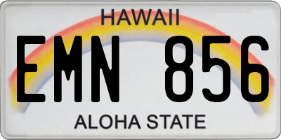 HI license plate EMN856