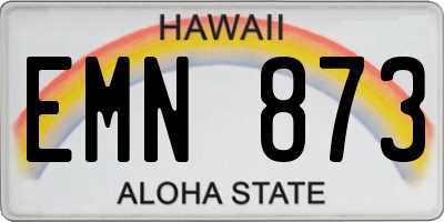 HI license plate EMN873