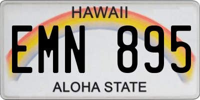HI license plate EMN895