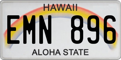 HI license plate EMN896