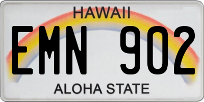 HI license plate EMN902