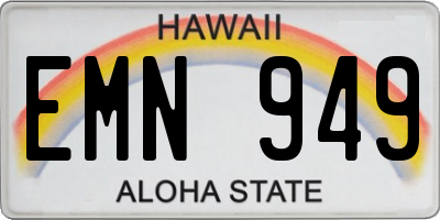 HI license plate EMN949