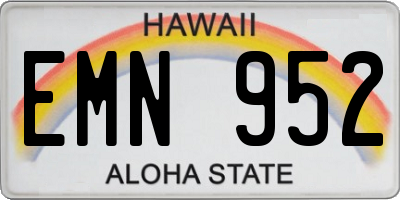 HI license plate EMN952