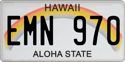 HI license plate EMN970