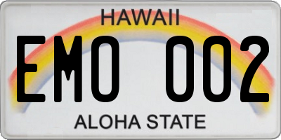HI license plate EMO002