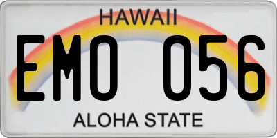 HI license plate EMO056