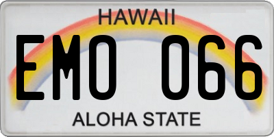 HI license plate EMO066