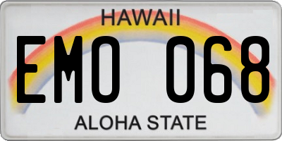HI license plate EMO068