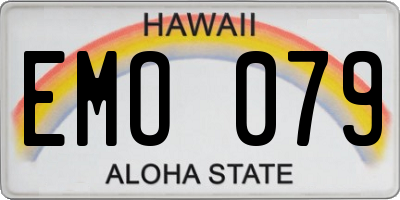 HI license plate EMO079