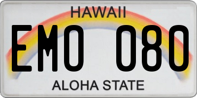 HI license plate EMO080