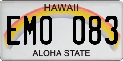 HI license plate EMO083