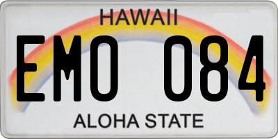 HI license plate EMO084