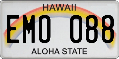 HI license plate EMO088