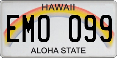 HI license plate EMO099