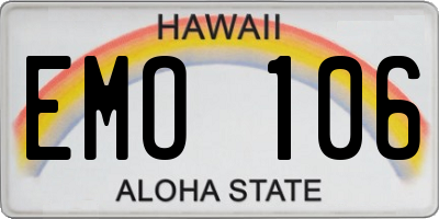 HI license plate EMO106