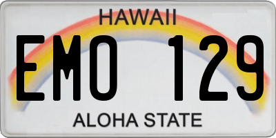HI license plate EMO129