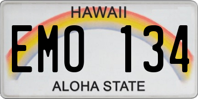 HI license plate EMO134