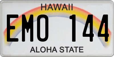 HI license plate EMO144