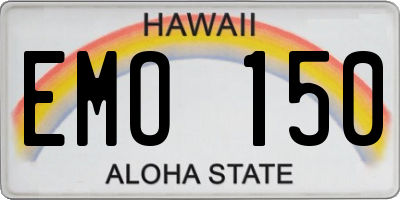 HI license plate EMO150