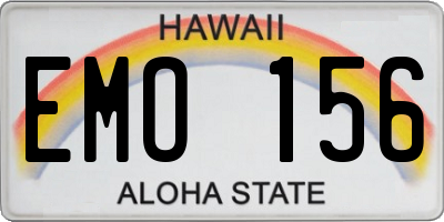 HI license plate EMO156