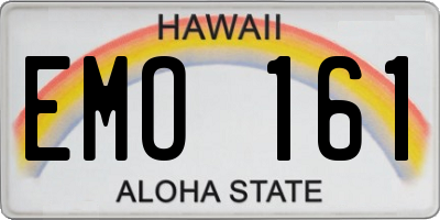 HI license plate EMO161
