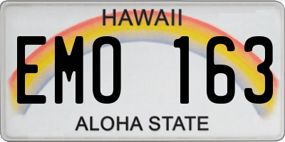 HI license plate EMO163