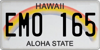 HI license plate EMO165