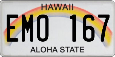 HI license plate EMO167