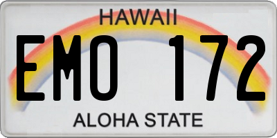 HI license plate EMO172