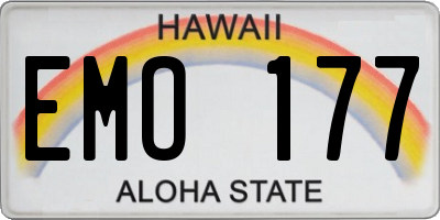 HI license plate EMO177