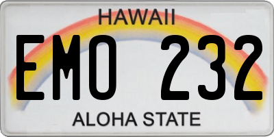 HI license plate EMO232