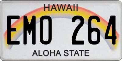 HI license plate EMO264