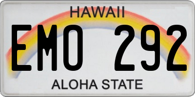 HI license plate EMO292