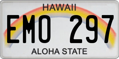 HI license plate EMO297