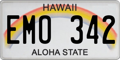 HI license plate EMO342