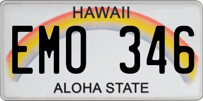 HI license plate EMO346