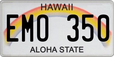 HI license plate EMO350