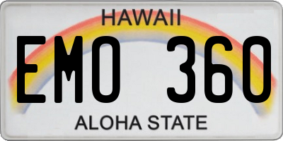 HI license plate EMO360