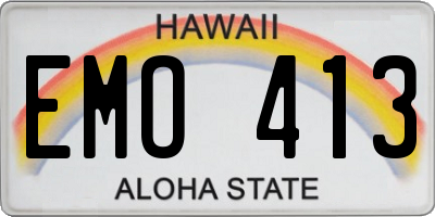 HI license plate EMO413