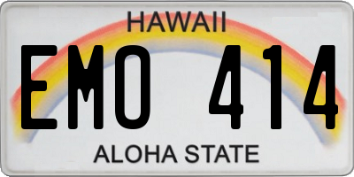 HI license plate EMO414