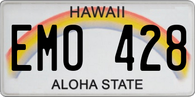 HI license plate EMO428