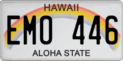 HI license plate EMO446