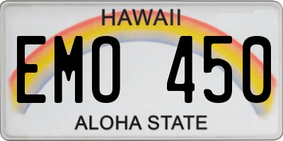 HI license plate EMO450