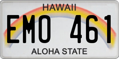 HI license plate EMO461