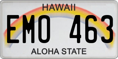 HI license plate EMO463