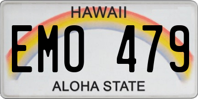HI license plate EMO479