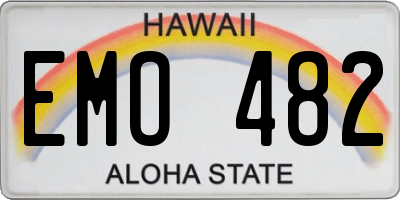 HI license plate EMO482