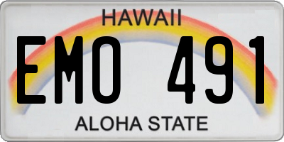 HI license plate EMO491